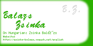 balazs zsinka business card